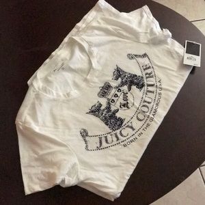 Juicy couture white old school tee